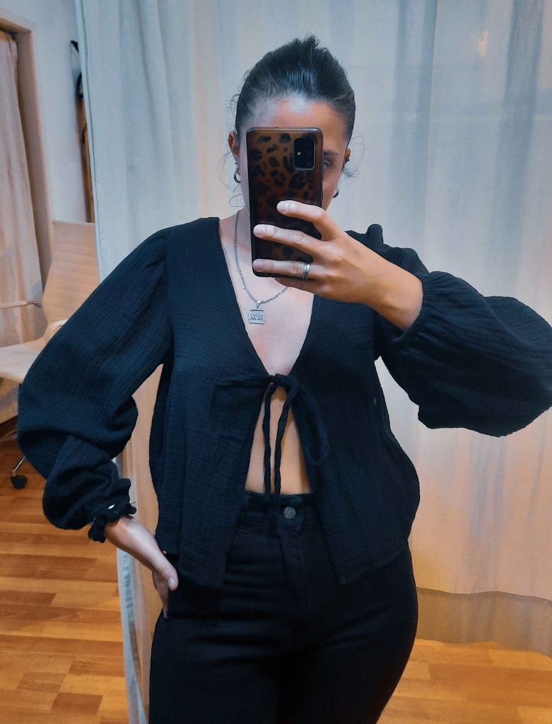 Blusa Panal Para Atar