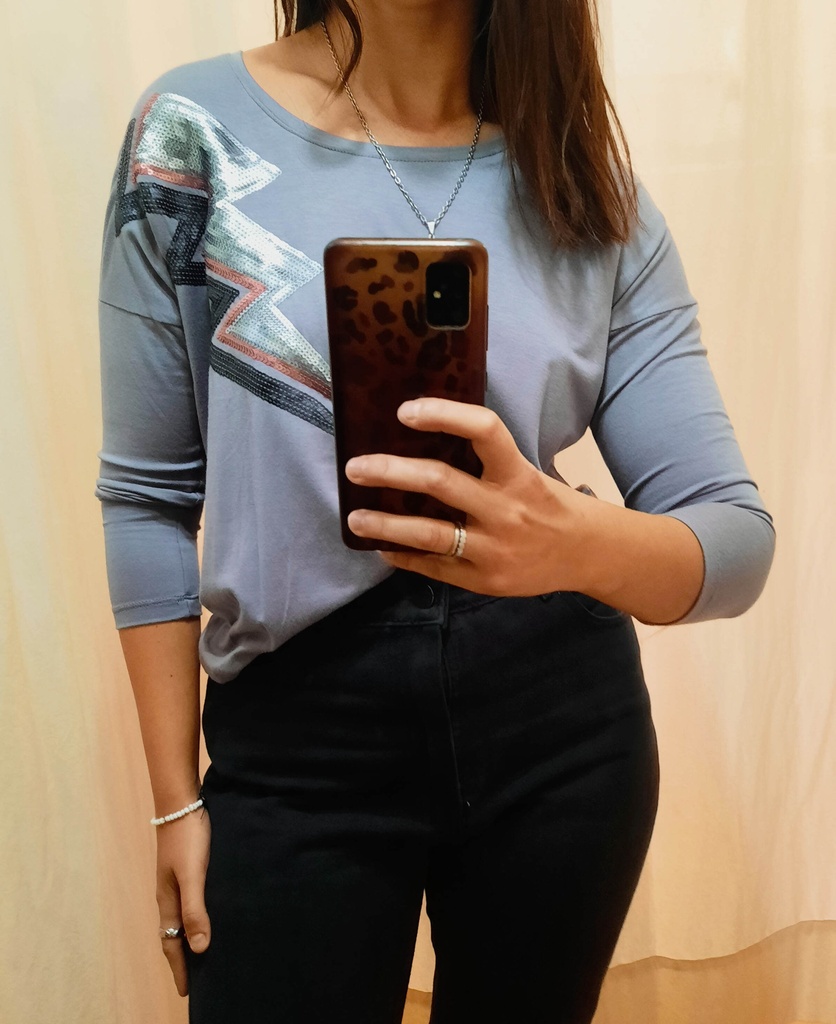 Remera Manga 3/4 Rayo