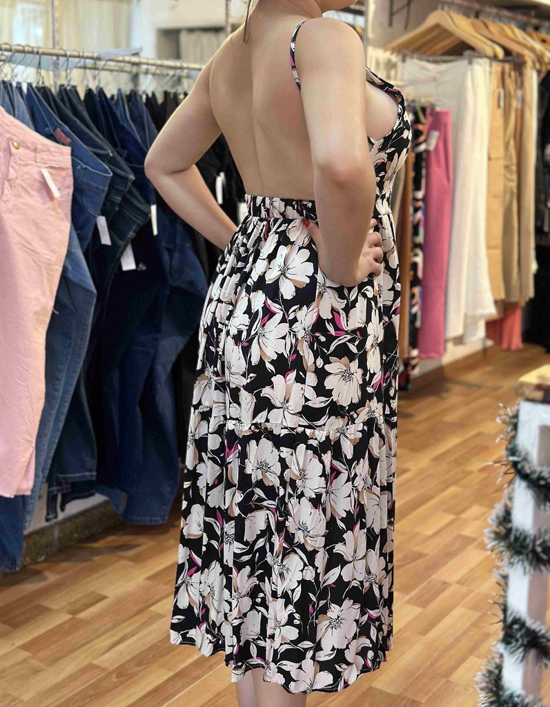 Vestido largo flores