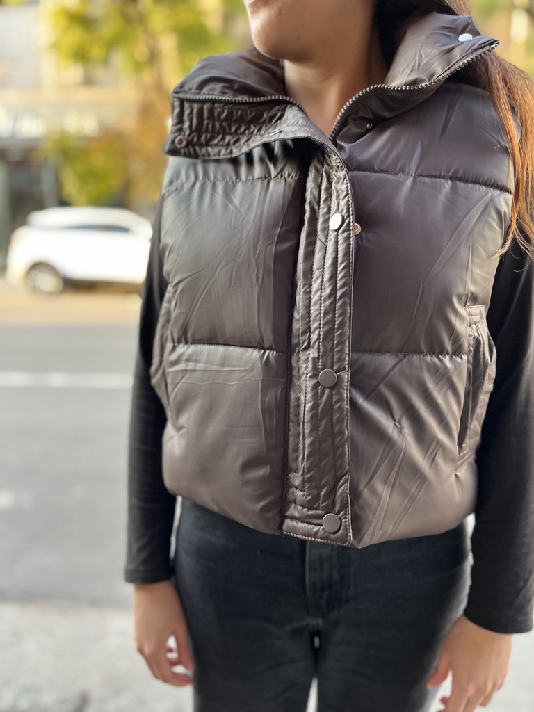 Chaleco Puffer Chocolate Fanny