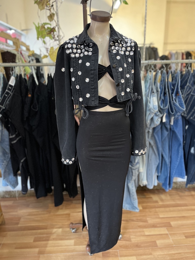 Chaqueta jean perlas Paris