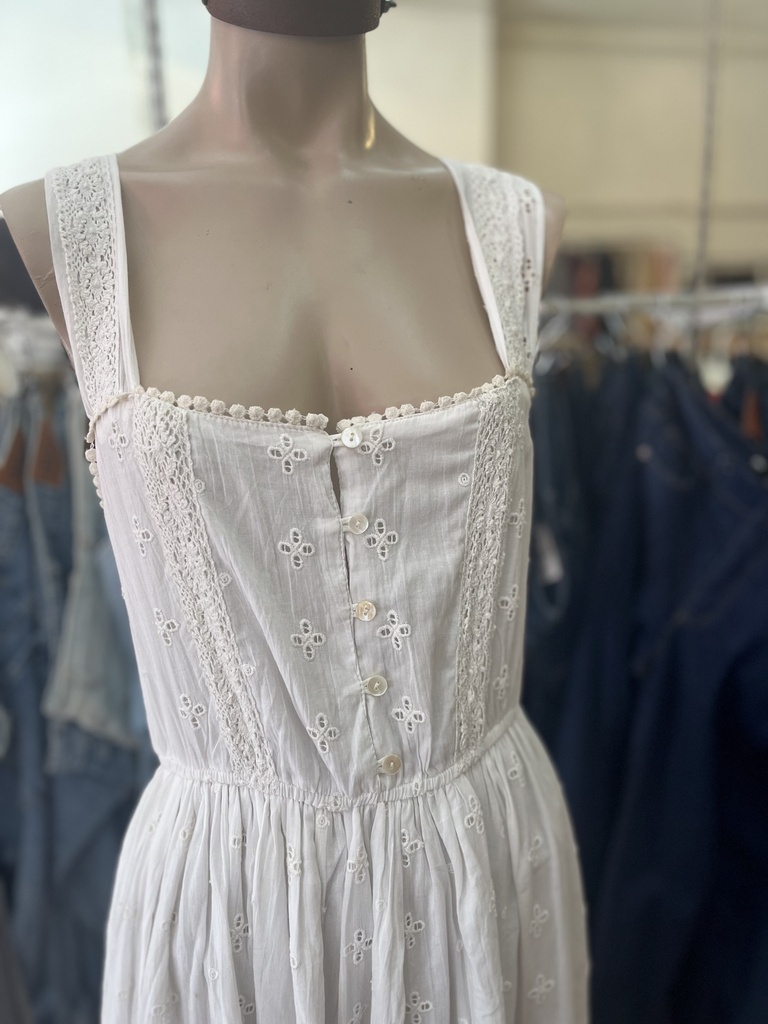 Vestido largo blanco Dule