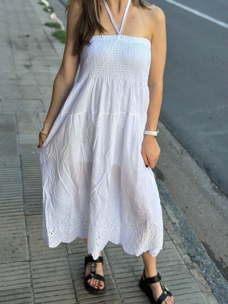 Vestido Elle broderie straples