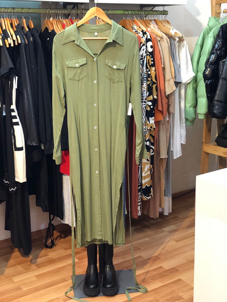 Vestido Camisero Lino M/L