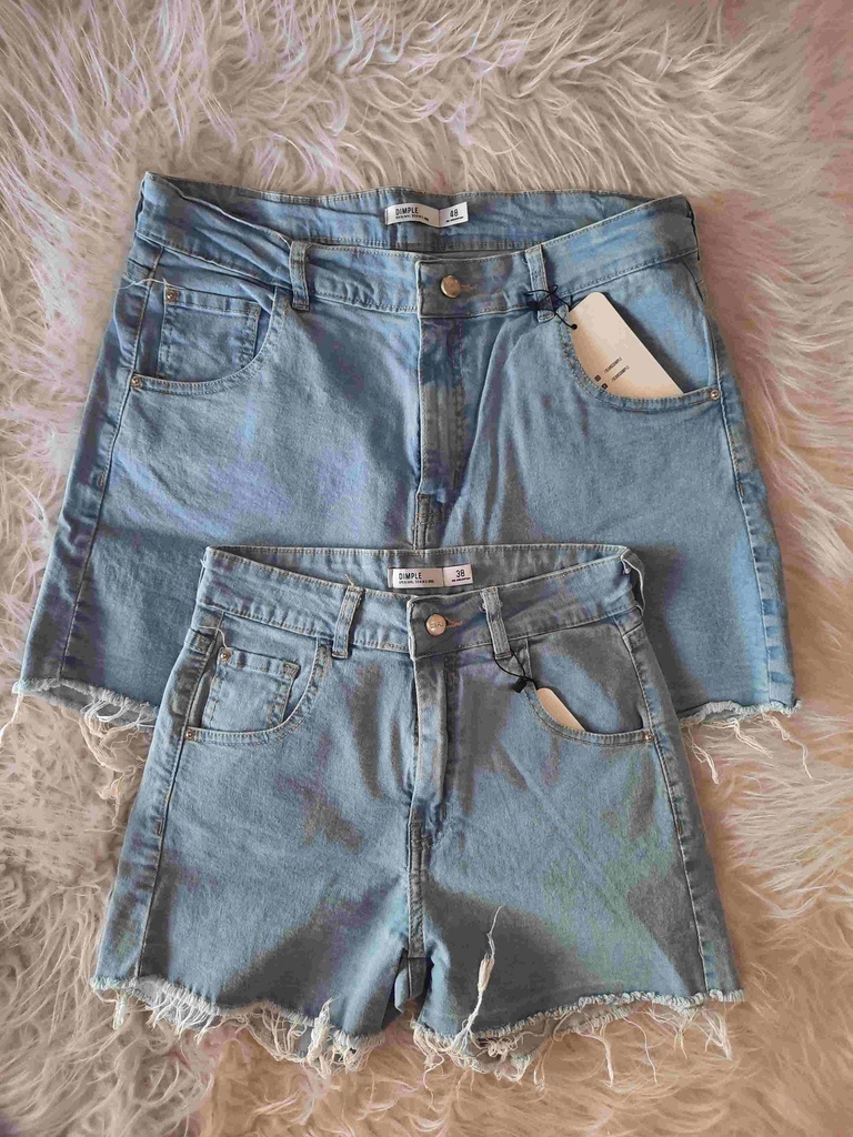 Short Jean Elastizado Celeste