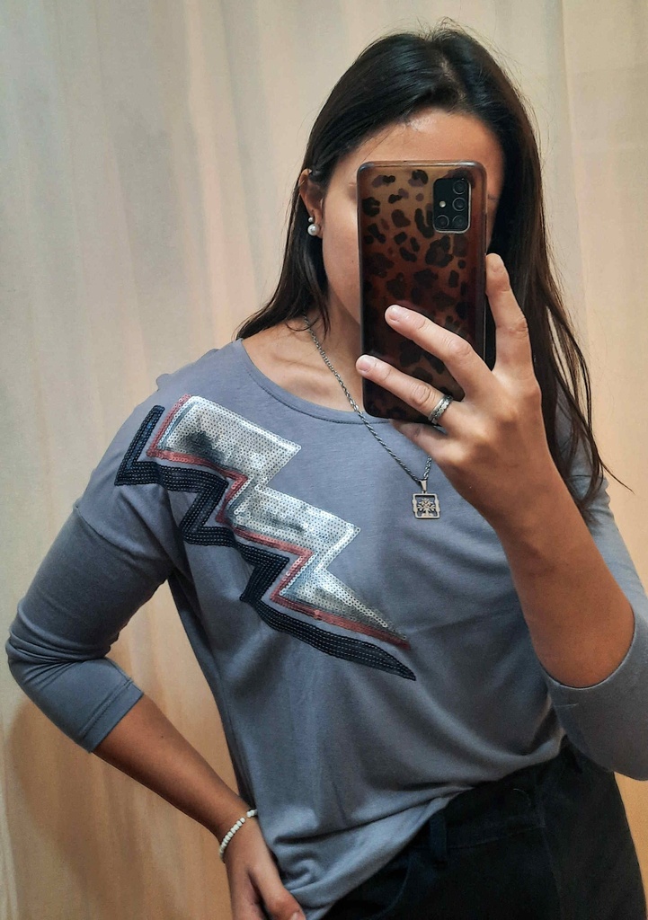 Remera Manga 3/4 Rayo