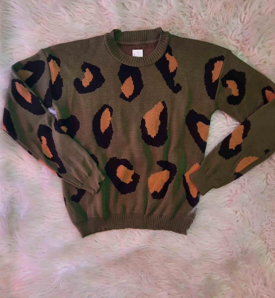 Sweater Print Leopardo