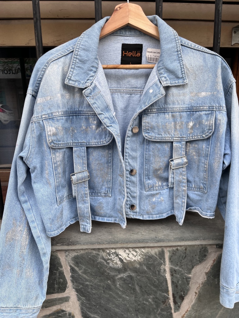 Chaqueta Jean Corta Cargo