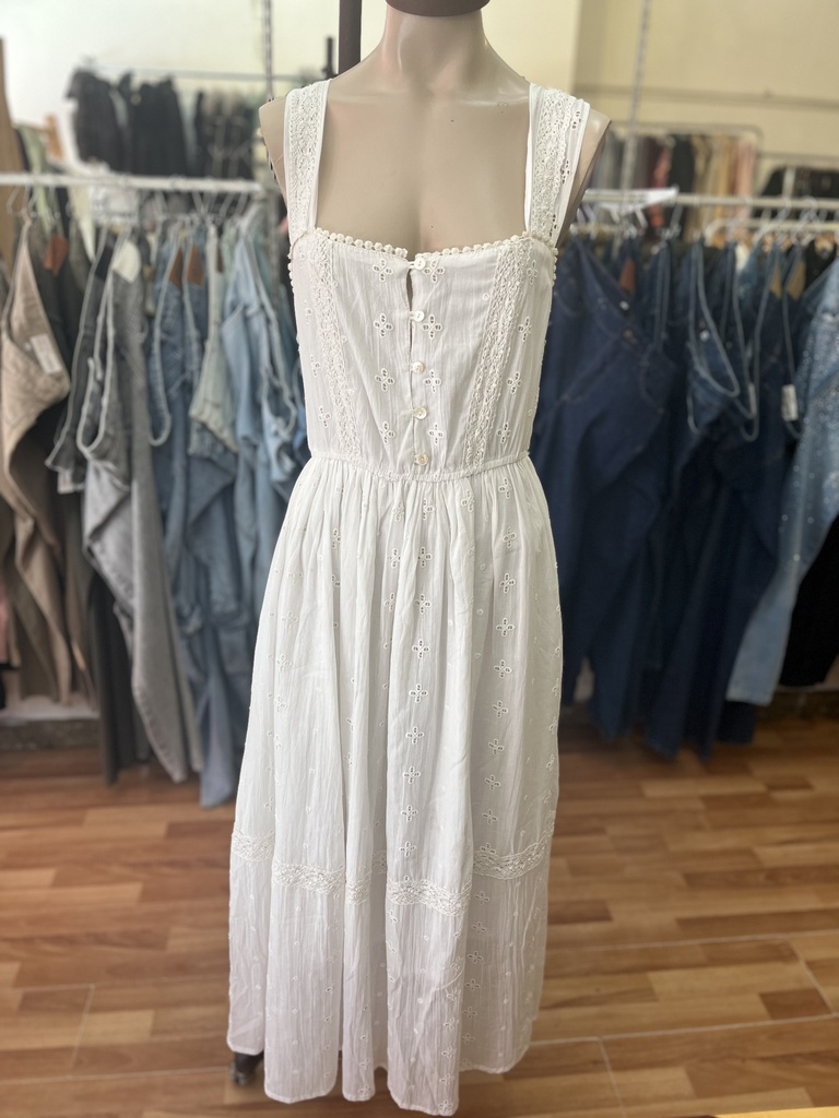 Vestido largo blanco Dule