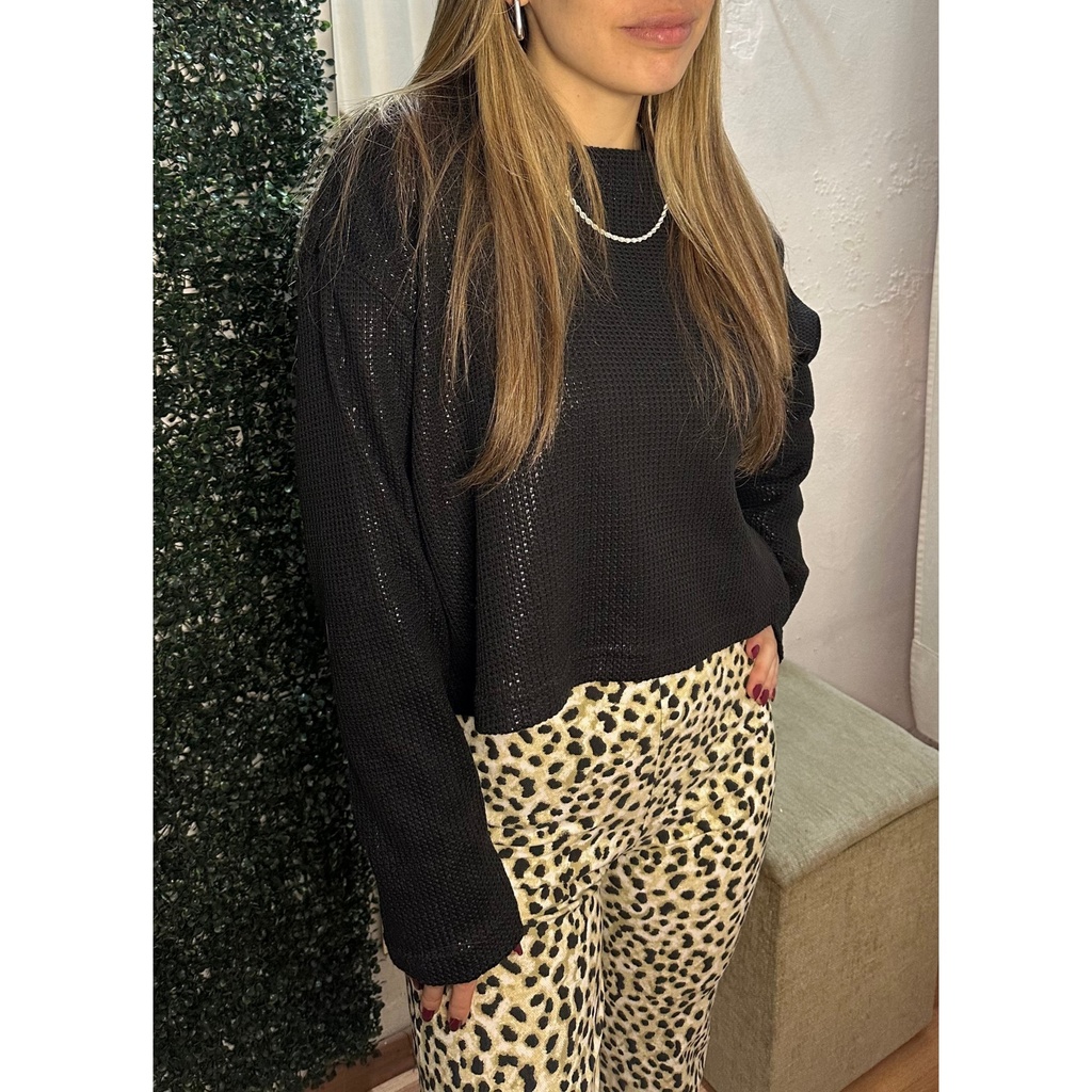 Sweater corto Metalizado